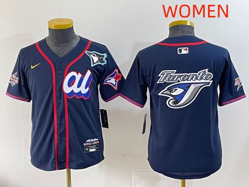 women 2025 Toronto Blue Jays blank dark blue 2025 MLB All Star Nike Jersey style 6